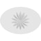 Ekena Millwork Standard Dalton Flower Rosette With Square Edge, 8"W x 5 1/4"H x 3/4"P ROSP080X053X075DAL09 - alternate 4